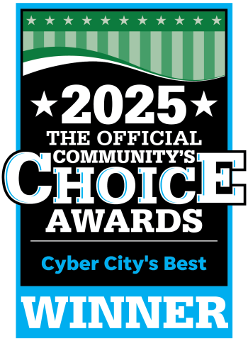 Proud Winner of the 2025 Cyber City's Community Choice Award for Best Computer/Tablet/Cell Phone Repair